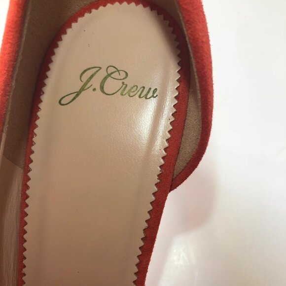 J Crew, D'Orsay, Pointed Toe, Orange, Suede Heels, Size 8.5, NWOB, appx 2.3/4" - Picture 9 of 16